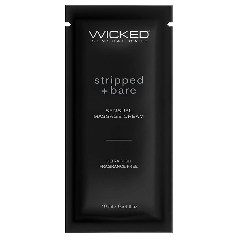 Wicked Sensual Care Stripped &amp; Bare Unscented Massage Cream  - .34 oz