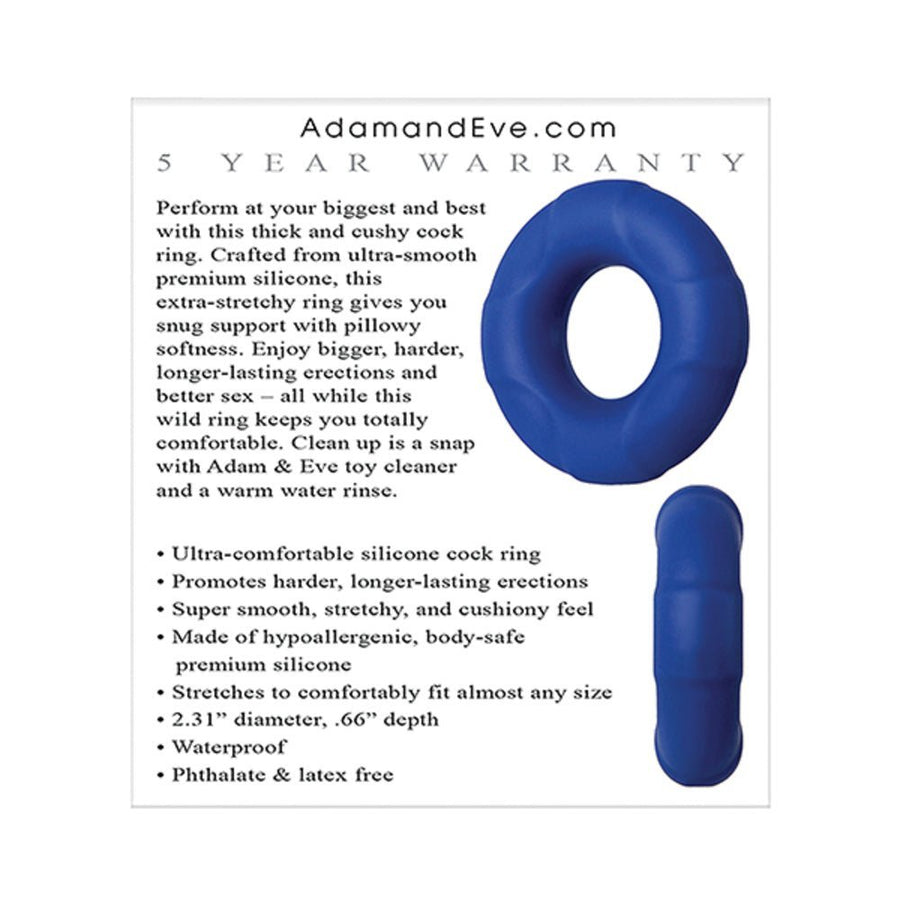 A&amp;E Big Man Silicone Cock Ring Blue-Adam &amp; Eve-Sexual Toys®