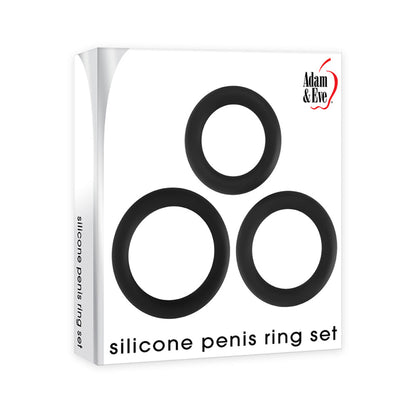 A&amp;E Silicone Penis Ring Set Of 3-Adam &amp; Eve-Sexual Toys®