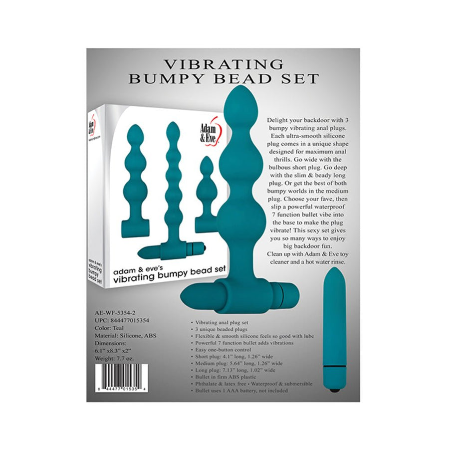 A&amp;E Vibrating Bumpy Bead Set Teal-Adam &amp; Eve-Sexual Toys®
