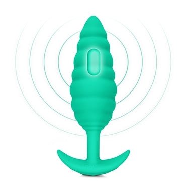 b-Vibe Twist Texture Butt Plug Green-B-Vibe-Sexual Toys®