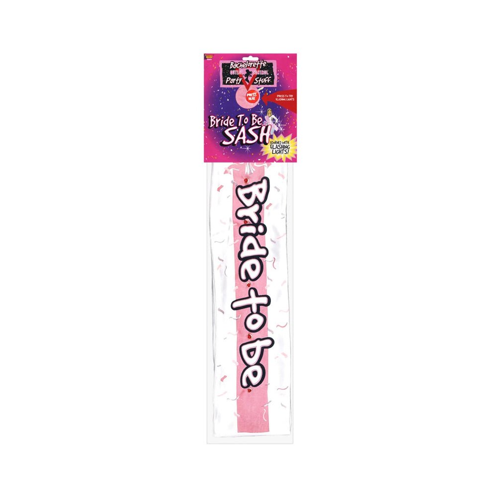 Bachelorette Outta Control Flashing Sash White-Forum Novelties-Sexual Toys®