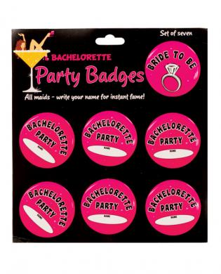 Bachelorette party badges - pack of 7-blank-Sexual Toys®