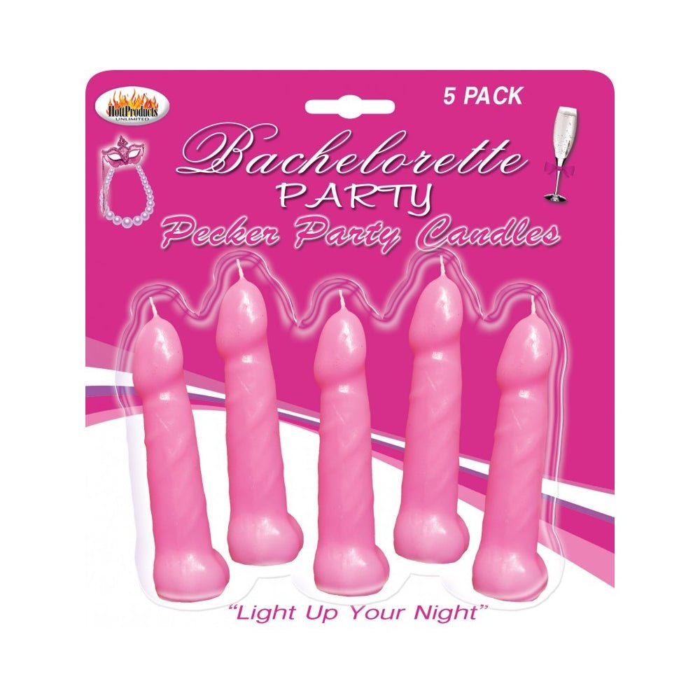 Bachelorette Party Pecker Party Candles Pink 5 Pack-blank-Sexual Toys®