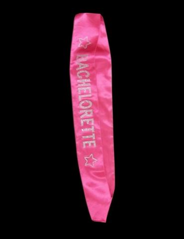Bachelorette sash w/crystals - hot pink-blank-Sexual Toys®