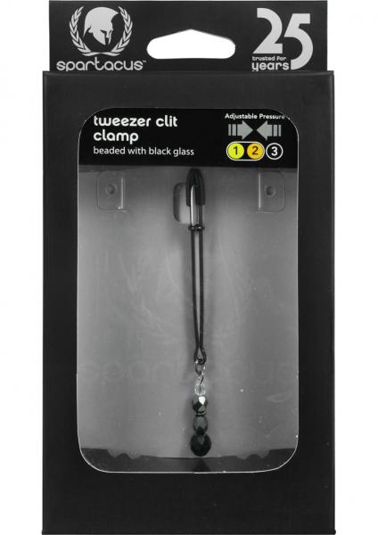 Beaded Clit Clamp With Tweezer Tip - Black-blank-Sexual Toys®