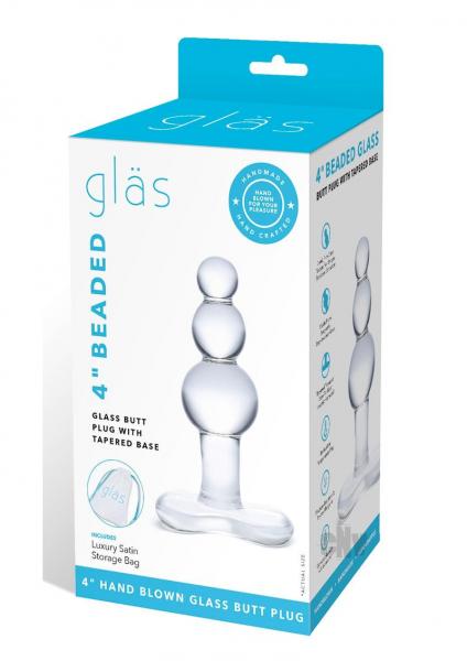 Beaded Glass Butt Plug W/ Base 4-blank-Sexual Toys®