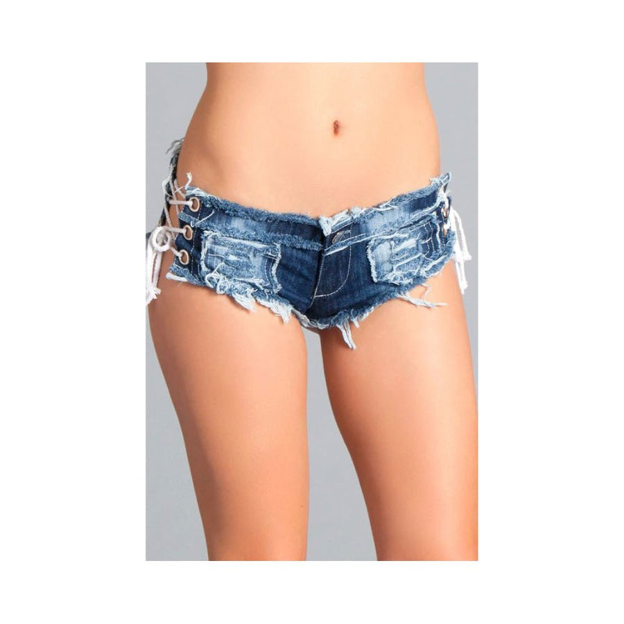 BeWicked Denim Short With Side Ties-BeWicked-Sexual Toys®