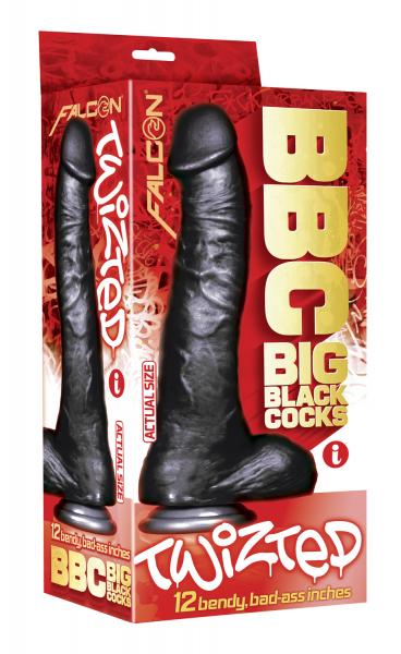 Big Black Cock Twisted Curvy 11 inches Dildo-Falcon Big Black Cock-Sexual Toys®