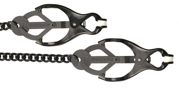 Black Butterfly Nipple Clamps With Chain-blank-Sexual Toys®