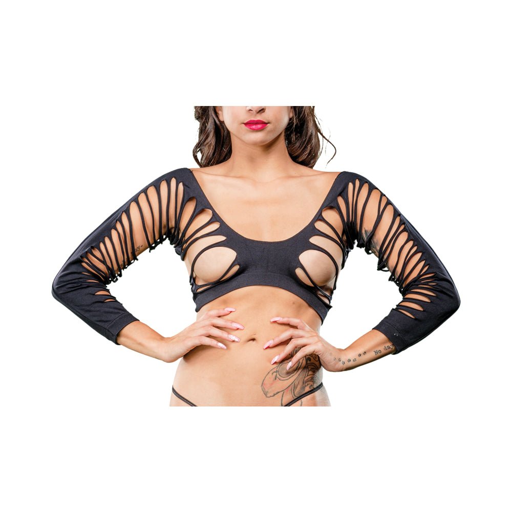 Black Crotchless Legging With Side Strap-Beverly Hills Naughty Girl-Sexual Toys®