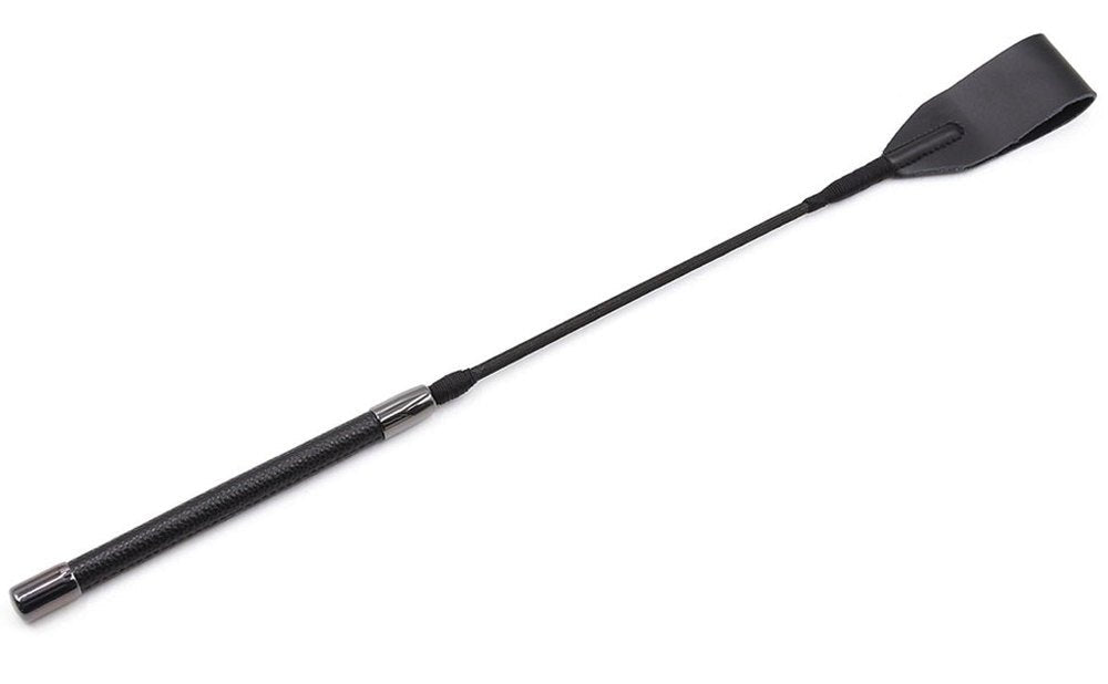 Black Leather Riding Crop-blank-Sexual Toys®