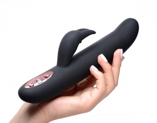 Bling Bunny 10X Flexing Silicone Rabbit Vibrator Black-Inmi-Sexual Toys®