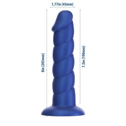 Addiction Unicorn Fantasy Dong 8 In. Blue With Powerbullet-BMS-Sexual Toys®