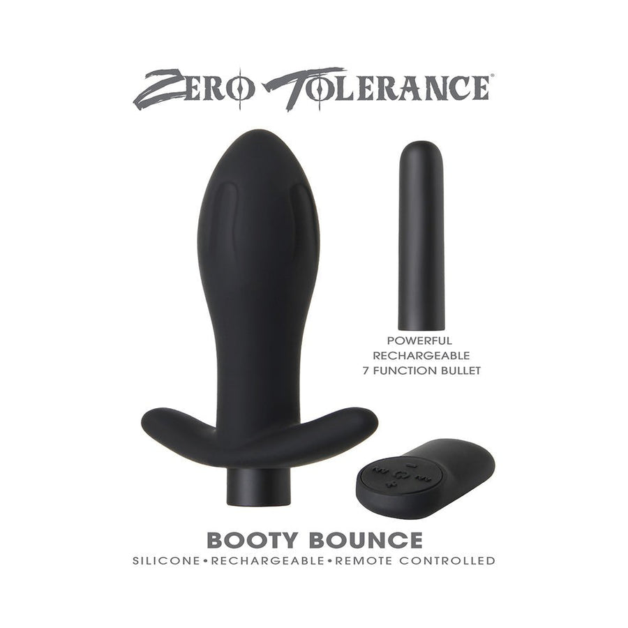 Booty Bounce Black Vibrating Butt Plug-Zero Tolerance-Sexual Toys®