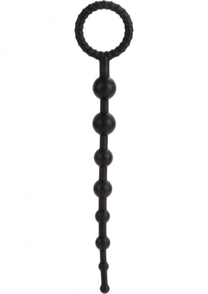 Booty Call X-10 Silicone Anal Beads Black 8 Inch-blank-Sexual Toys®