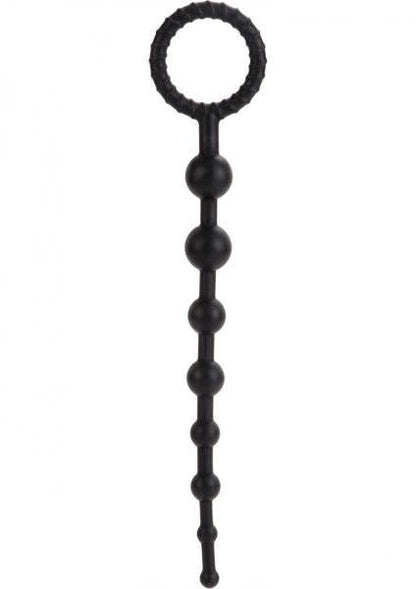 Booty Call X-10 Silicone Anal Beads Black 8 Inch-blank-Sexual Toys®