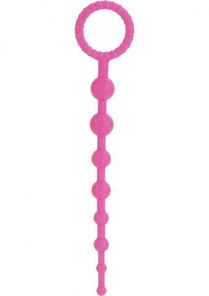 Booty Call X-10 Silicone Anal Beads Pink 8 Inch-Booty Call-Sexual Toys®