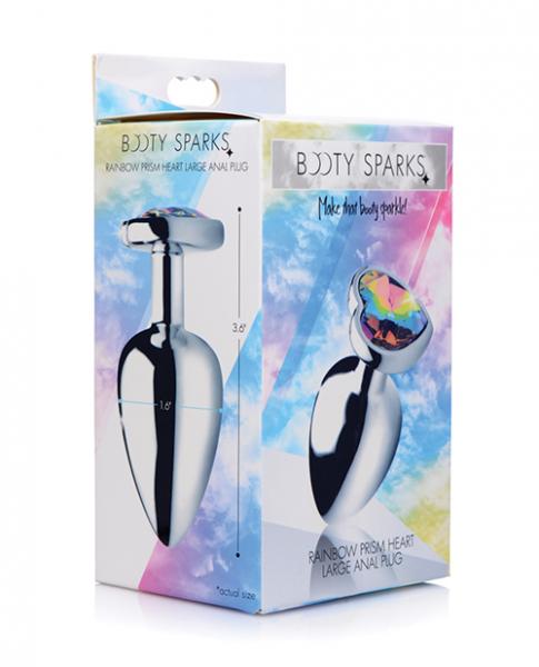 Bootysparks Rainbow Prism Heart Anal Plug - Large-BootySparks-Sexual Toys®