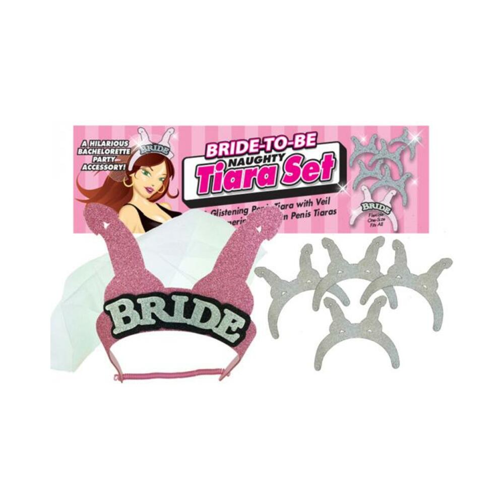 Bride To Be Naughty Bridal Tiara Set Pink Silver-Bride To Be-Sexual Toys®