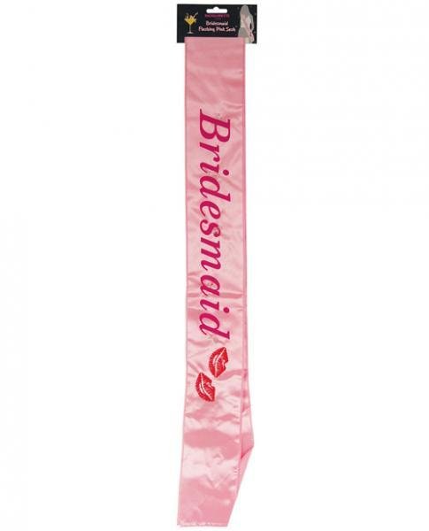 Bridesmaid Flashing Sash Kisses Pink-Bachelorette Party Favors-Sexual Toys®