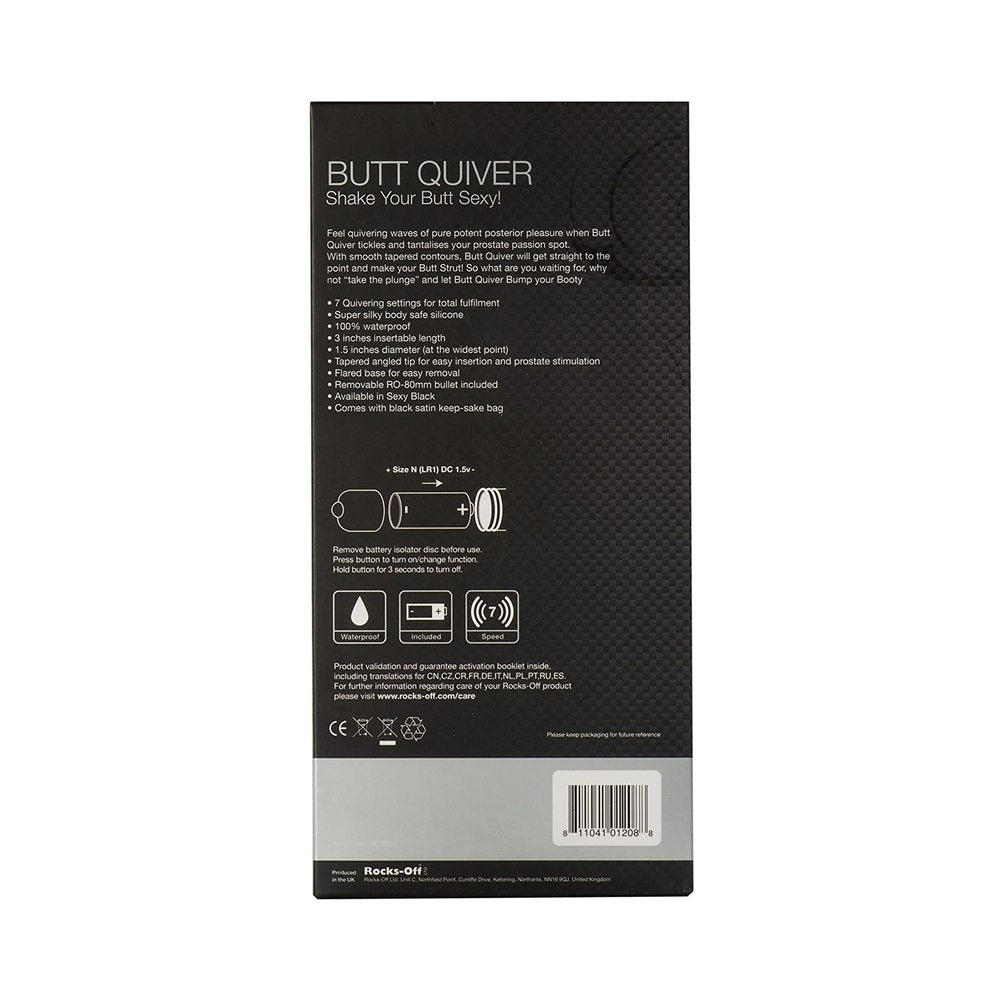 Butt Quiver Black Plug-Rocks-Off-Sexual Toys®