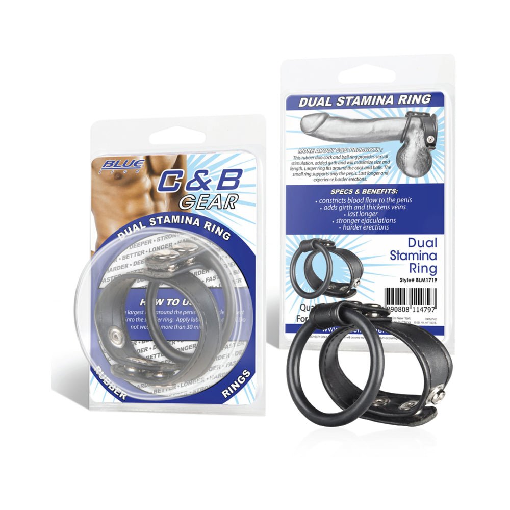 C & B Gear Dual Stamina Ring Black-Electric Eel-Sexual Toys®