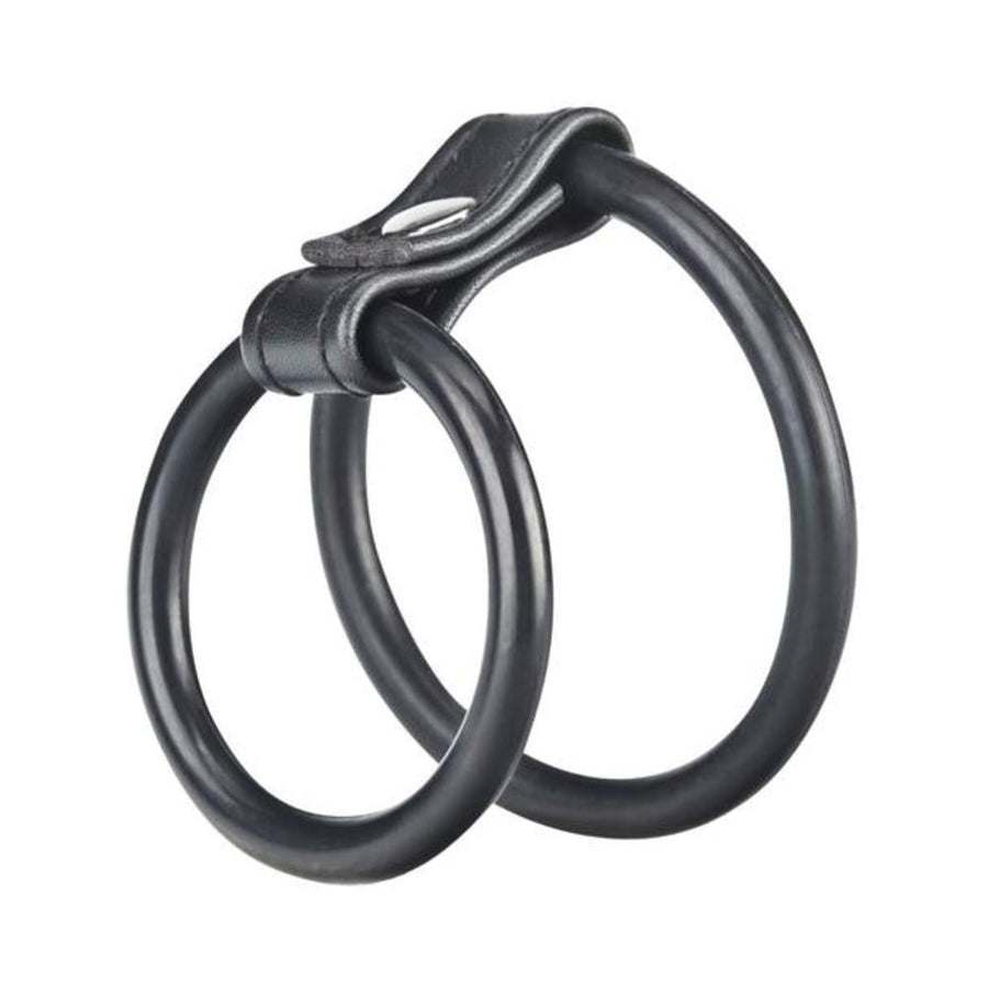 C &amp; B Gear Duo Cock And Ball Ring Black-Electric Eel-Sexual Toys®