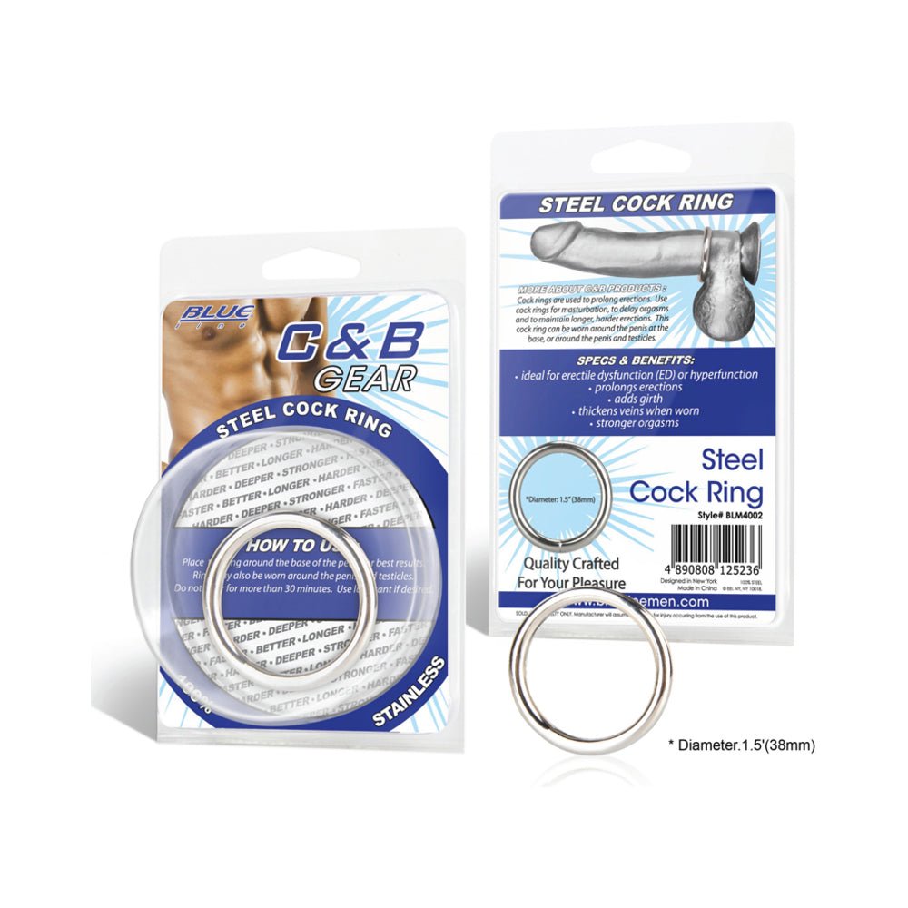 C & B Gear Steel Cock Ring 1.5 inches-Electric Eel-Sexual Toys®