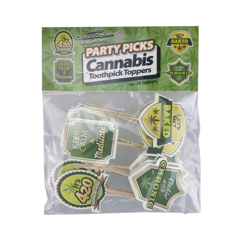 Cannabis Party Picks 24 Toothpick Toppers-blank-Sexual Toys®
