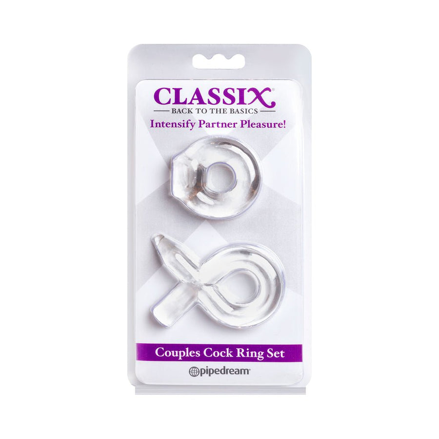 Classix Couples Cock Ring Set Clear-Pipedream-Sexual Toys®