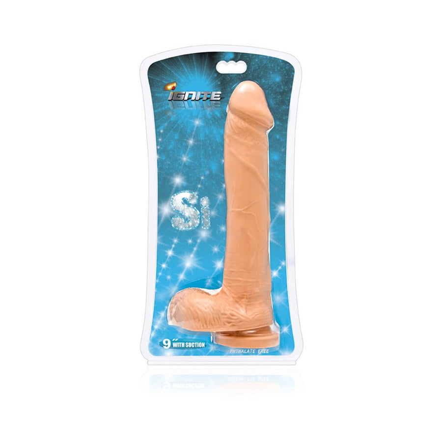 Cock Balls 9 Inches Suction Cup Beige-Si Novelties-Sexual Toys®