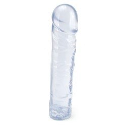 Crystal Jellies 8 Inch Classic Dildo in Clear-Doc Johnson-Sexual Toys®