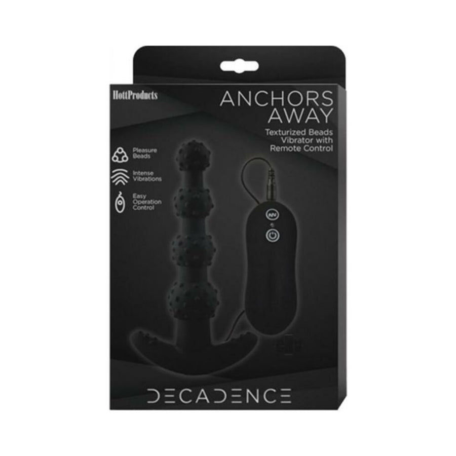 Decadence Anchors Away Anal Beads With Wire Controller Black-blank-Sexual Toys®