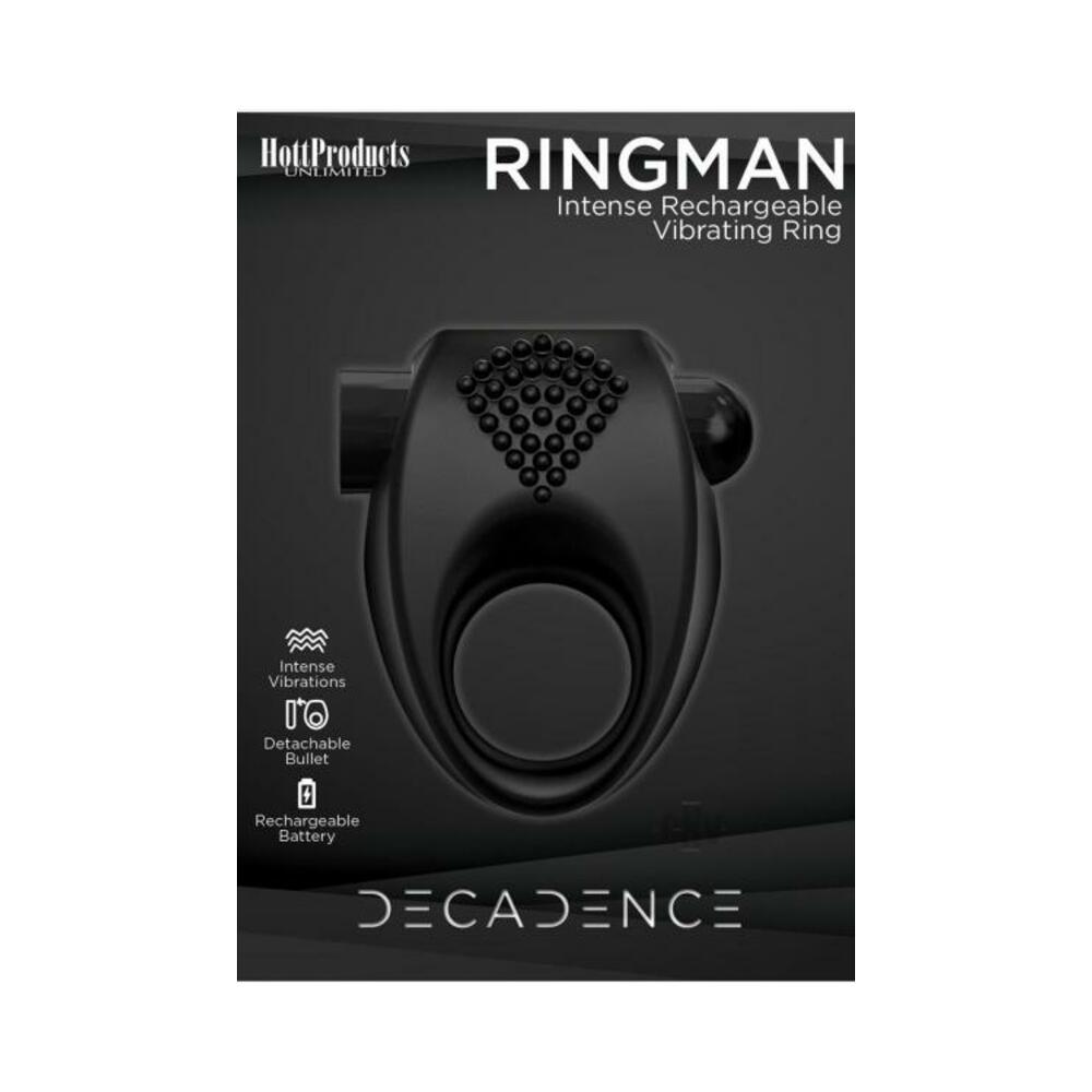 Decadence Ring Man Vibrating Rechargeable Cock Ring Black-blank-Sexual Toys®