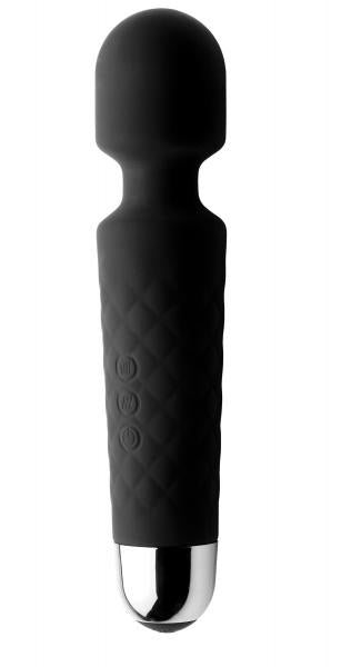 Deep Velvet 18X Silicone Massage Wand Black-Wand Essentials-Sexual Toys®