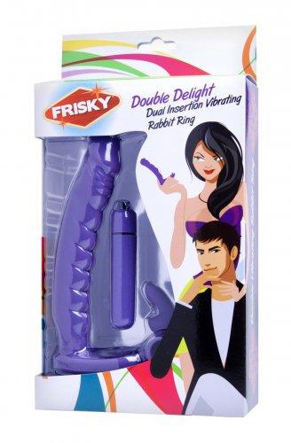 Double Delight Dual Penetration Vibrating Rabbit C Ring-Frisky-Sexual Toys®