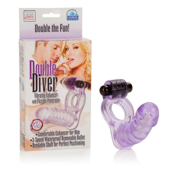 Double Diver Vibrating Enhancer Penetrator Purple-blank-Sexual Toys®