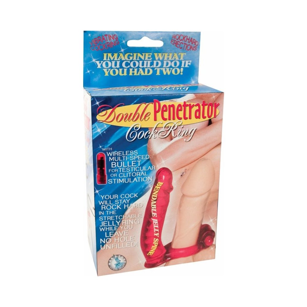 Double Penetrator C Ring W/ Bendable Dildo-Nasstoys-Sexual Toys®