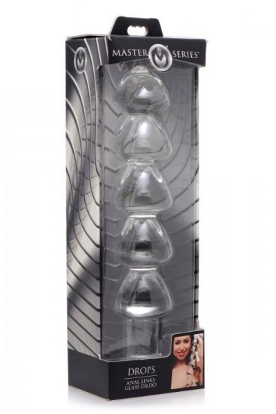 Drops Anal Links Glass Dildo Clear-Master Series-Sexual Toys®