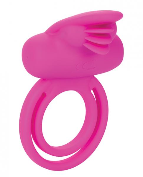 Dual Clit Flicker Enhancer Vibrating Cock Ring Pink-Enhancers-Sexual Toys®