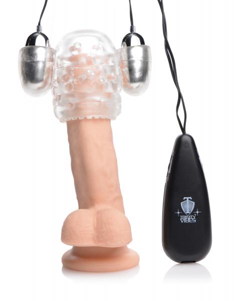 Dual Vibrating Penis Head Teaser Clear-Trinity Vibes-Sexual Toys®