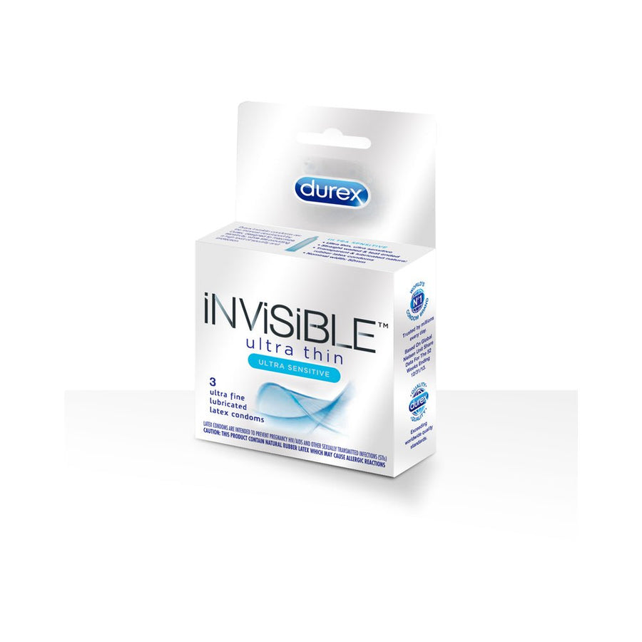 Durex Invisible Ultra Thin Ultra Sensitive Latex Condoms 3pk-Paradise Marketing-Sexual Toys®