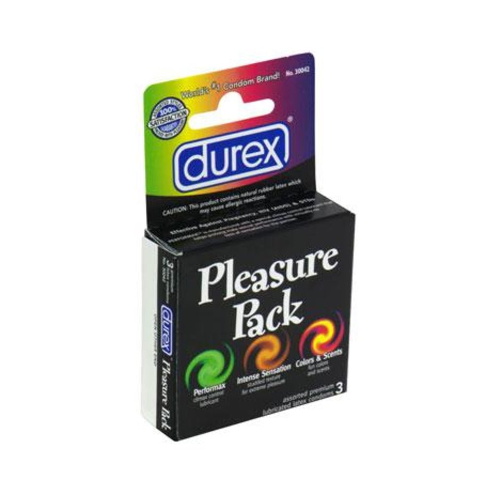 Durex Pleasure Pack 3 Pack Condoms-Paradise Marketing-Sexual Toys®