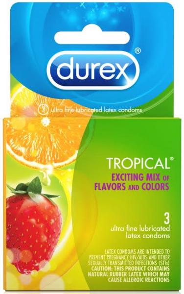 Durex Tropical 3 Pack Latex Condoms-Durex Latex Condoms-Sexual Toys®