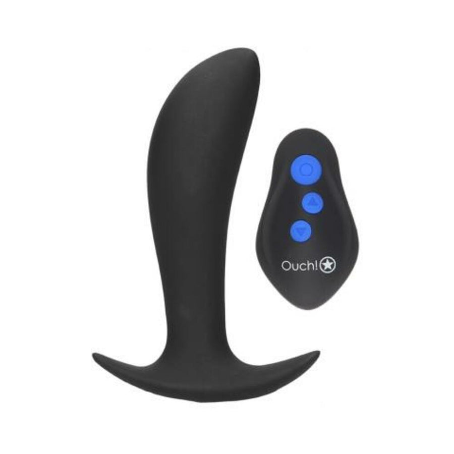 E-stim &amp; Vibrating Butt Plug With Wireless Remote Black-blank-Sexual Toys®
