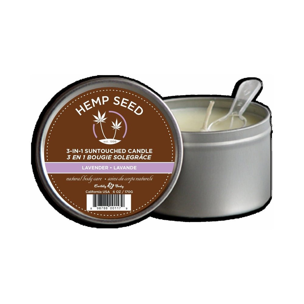 Earthly Body 3 In 1 Massage Candle Lavender 6oz-blank-Sexual Toys®