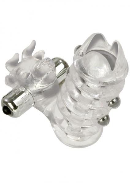 El Toro Enhancer With Beads With Removable Stimulator Waterproof 3.5 Inch Clear-blank-Sexual Toys®