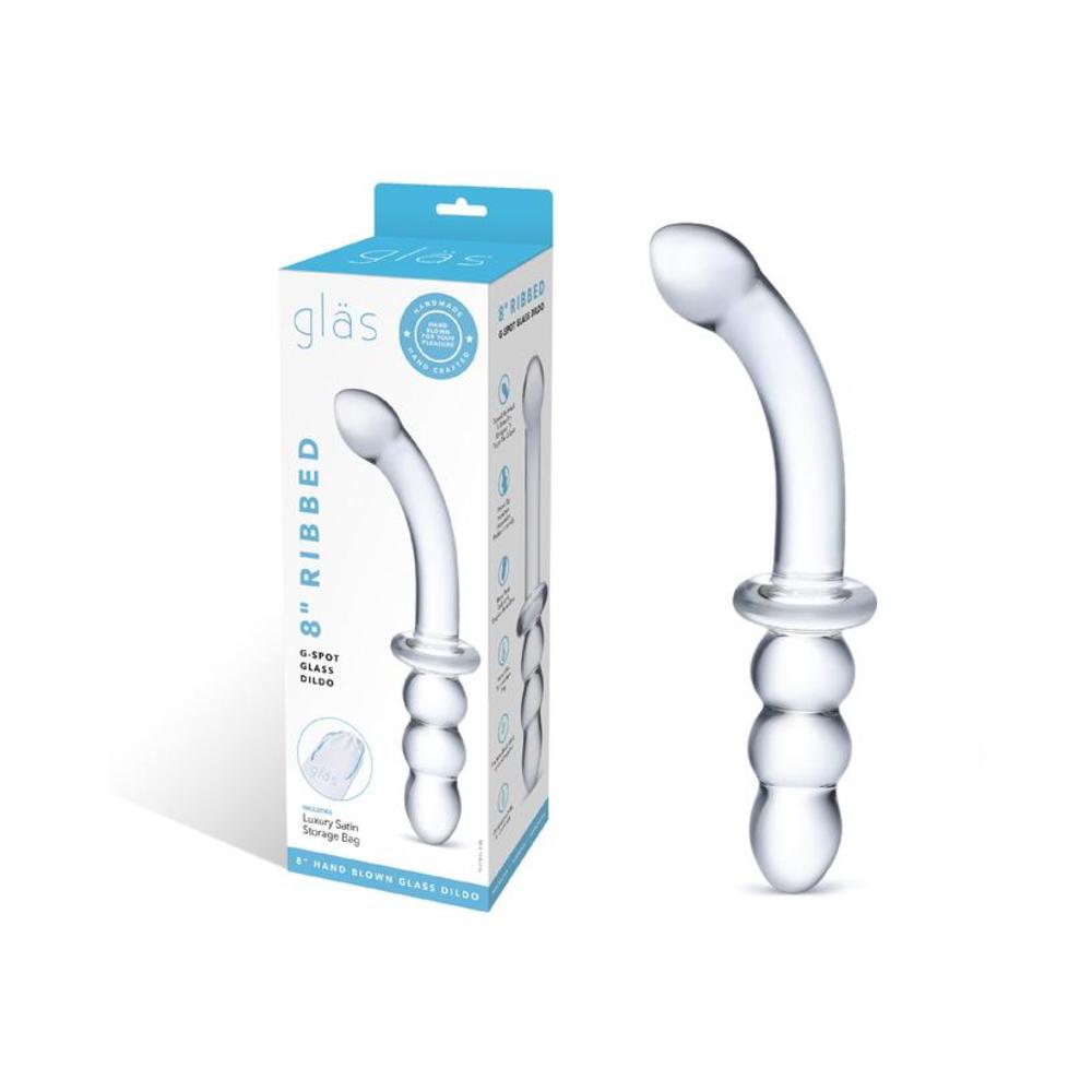 8" Ribbed G-Spot Glass Dildo-Electric Eel-Sexual Toys®