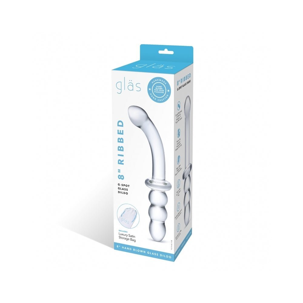 8" Ribbed G-Spot Glass Dildo-Electric Eel-Sexual Toys®